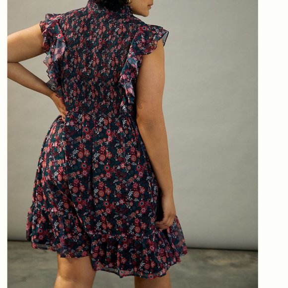 ⭐️ Katya Ruffled Floral Peasant Hipster Deco Hipster Hippie Farm Boho Chic Dress - Picture 3 of 8